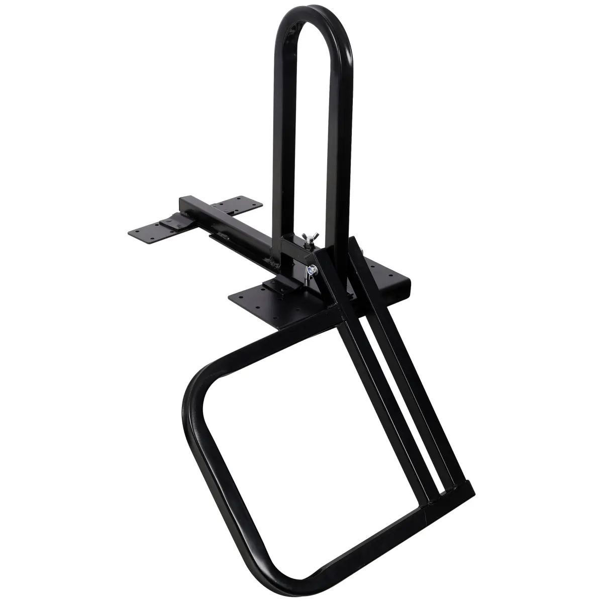 Black Steel Universal Foldable Truck Tailgate Step for Pickup Trucks - 30.5x17.7x15.75in, 300LBS Heavy-Duty Hex-Screw Mount Step with Hand Rail, Powder-Coat Finish for Easy Installation, Safe Access & Loading