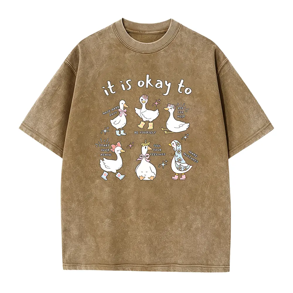 Washed T-shirt-Coffee