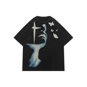 Specially designed abstract portrait printed T-shirtRAIMENTRY