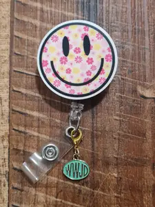 WWJD Badge Charm ~ ID Badge Reel Charm ~ Custom Made Charms ~ Badge Buddy ~ Badge Accessories ~ What Would Jesus Do Charm ~ WWJD Charm