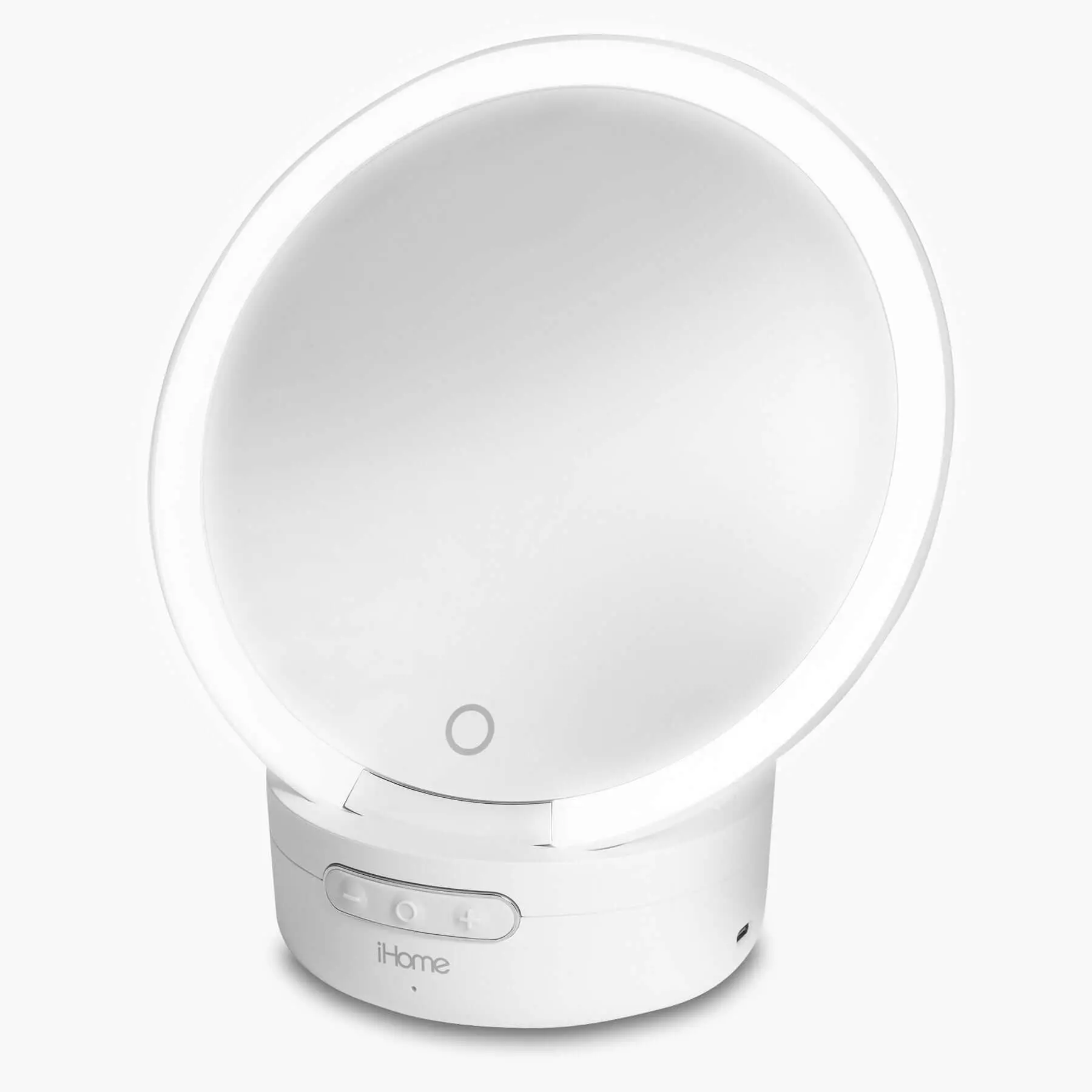 Portable Rechargeable Battery Travel Makeup Mirror with Compact Design, Lights, Bluetooth Speaker, Wireless Streaming (iCVBT9W), Decor