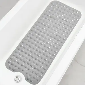1pc Shower Mat Non Slip 40 x 16 Inches, Bathtub Mat Shower Stall Mats with Suction Cups and Drain Holes, Non Slip Bath Mat for Tub for Elderly & Kids, Anti-skip Bathroom Mat, Bath Rug, Multi-color, Bath Tub Accessories
