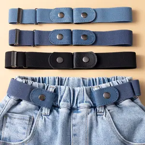 6 Pcs No Buckle Elastic Stretch Belt for Women/Men, Pants Waist Tightener