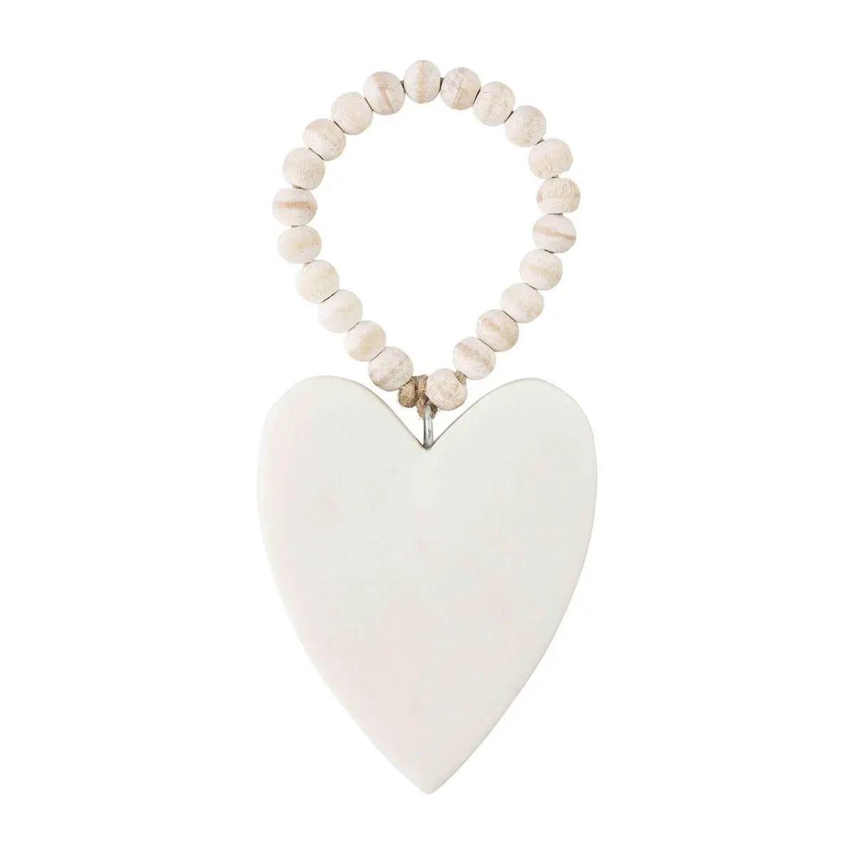 Marble White Wooden Heart Ornament, Hanging Decor for Home, Room Decor Accent