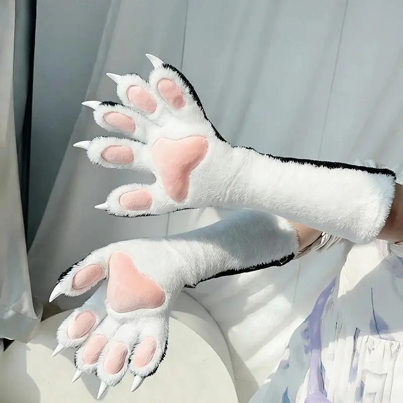 Fursuit animal claws loose parts Furui performance cos props kig series five-finger elastic close-fitting animal claws gloves