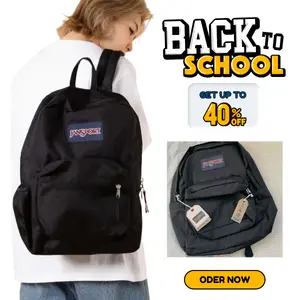 JanSport SuperBreak One Lightweight Laptop Backpack 25L | Durable Bookbag with Laptop Sleeve & Organizer Pocket for Students, School & Travel - Black