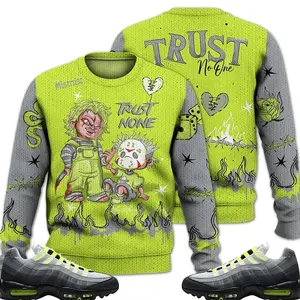 Max 95 OG Big Bubble Neon Outfits Ugly Sweater, Scary Trust No One Unisex T-Shirts To Match Sneakers, Streetwear Style Urban