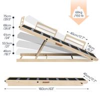 Natural and Black 63” x 17.7”