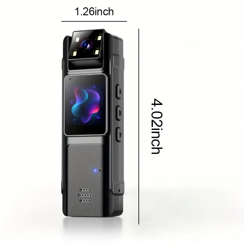 P1 Clip‑on Mini Wearable Camera 1080P HD WiFi Portable Video Recorder,180° Rotatable Lens,130° Wide Angle,IPS Screen,Night Fill Light for Sports Cycling Travel Meeting Vlog