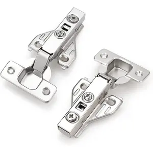 Full Overlay Soft Closing Clip On  Frame Mounting Cabinet Hinges 10 Pair(=20 Pcs), 105 Degree Self Closing Kitchen Cupboard Door Hinges