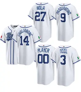 2026 Italy Baseball Jersey White Hot , Classic US Baseball Jersey, Perfect for Game Day & Street Style, Men’s Women’s Sports Jersey