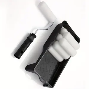 12-Piece Roller Brush Set – 4-Inch High-Density Foam Cover, Drip-Proof Design, for Walls and Ceilings