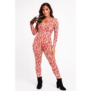 Zombie Scarred Catsuit Costume - L/XL