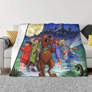 Shaggy Scooby-Doo Soft Lightweight Bed Blankets Plush Fuzzy Cozy Blanket Microfiber Throw Blanket for CouchThanksgiving Father's Day Children's Day holiday gifts for family and children