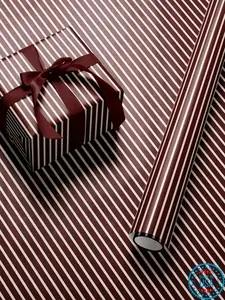 Classy Christmas Wrapping Paper Red Striped Holiday Gift Wrap Traditional Gift Wrap Elegant Christmas Gift Wrap Seasonal Gift Wrap Retro