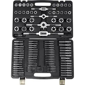 VEVOR Tap and Die Set, 110 - Piece Include Metric Size M2 to M18, Bearing Steel Taps and Dies, Essential Threading Tool for Cutting External Internal Threads, with Complete Accessories and Storage CaseVEVOR Super Brand Day