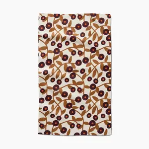Geometry Swirling Vines Kitchen Tea Towel
