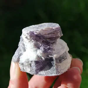 96g 1.75in Raw Gem Lepidolite Crystal Cluster, Silver Leaf Lepidolite Mica Trapiche, Brazil LE6c