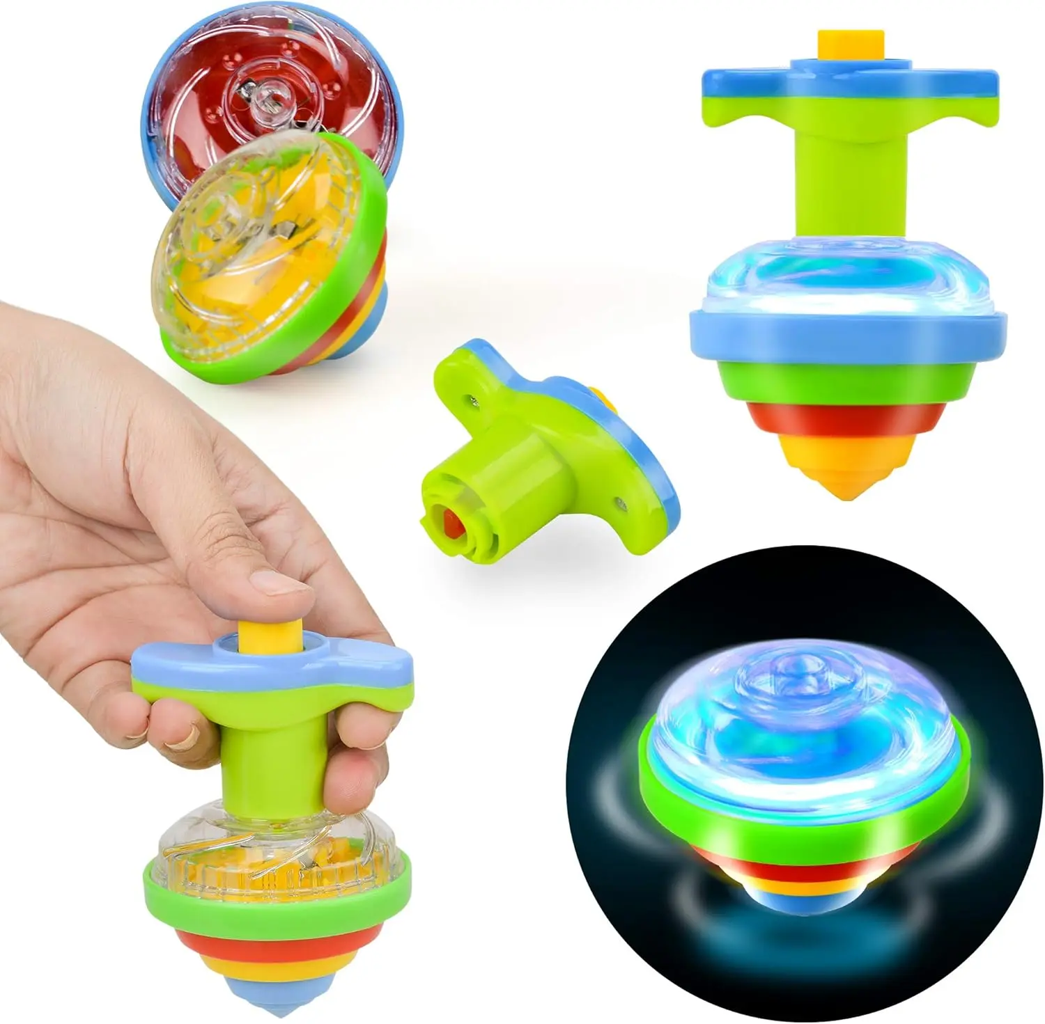 New Cartoon Electric Spinning Top, Colorful Flashing Light & Music Rotating Toy, Outdoor Play Kids Toy, Gift for Boys and Girls