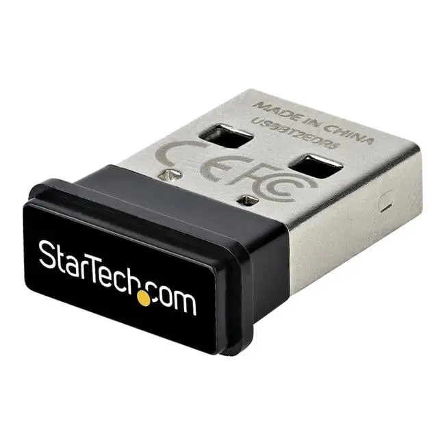StarTech Bluetooth 5.0 USB Adapter - Wireless Dongle with USB Receiver for PC, Black