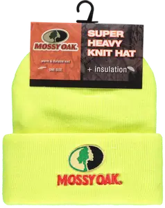 Men's Mossy Oak High Visibility Fleece Lined WInter Hat Beanie