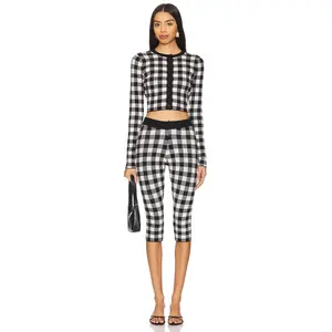 MORE TO COME Ashton Knit Set in Black & White