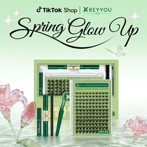 KEYYOU Natural Lash Clusters  Wispy D Curl EyeLash Extension Kit Waterproof Long-Lasting Lash Extension  Easy DIY At Home TikTok Shop FebruaryFaves