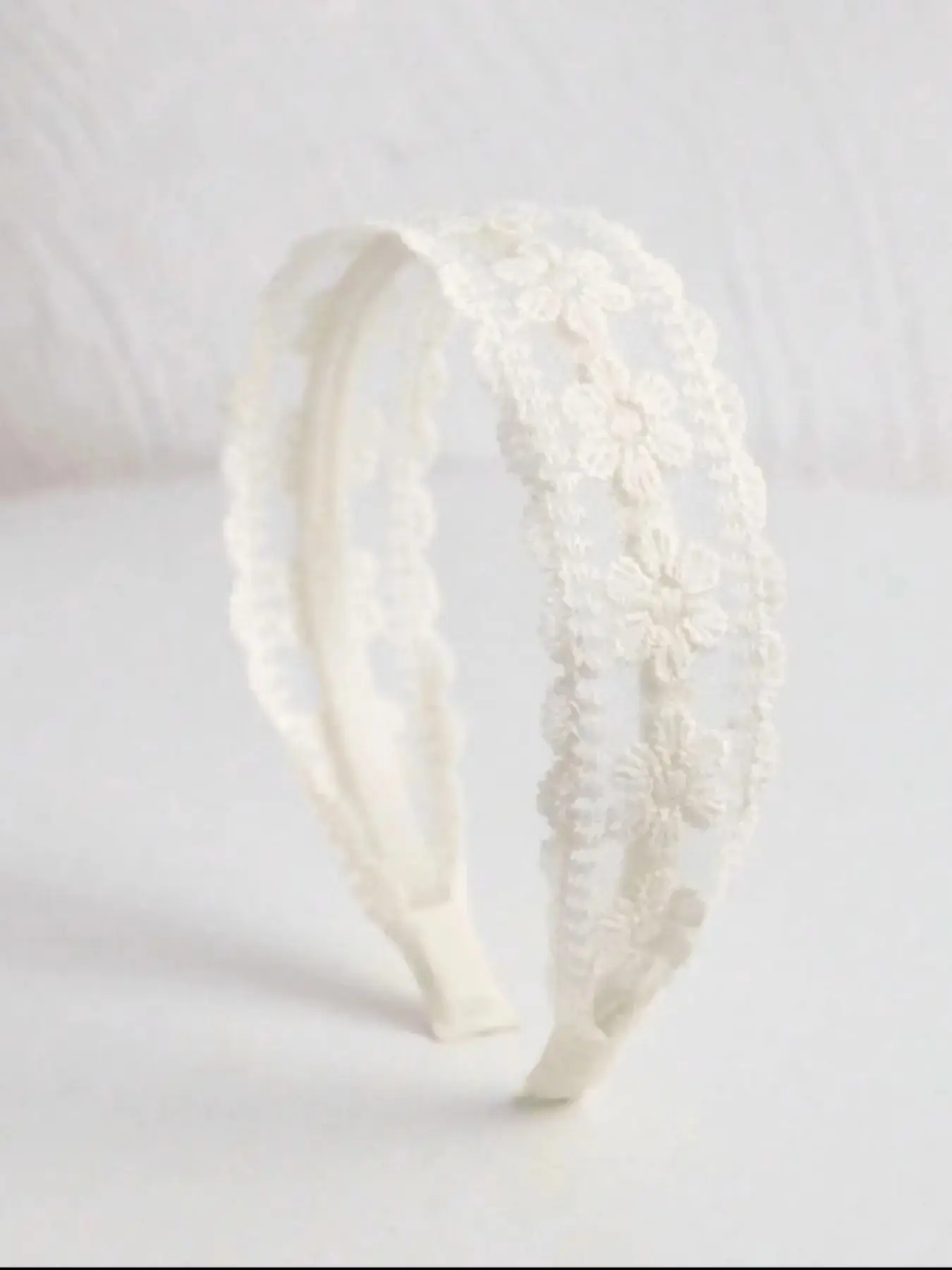 Women's Elegant Floral Embroidered Lace Headband, Vintage Wide Hairband, Chic Headbands, Fashionable Hair Accessories for Women & Girls, All over Print, Bridal Headband