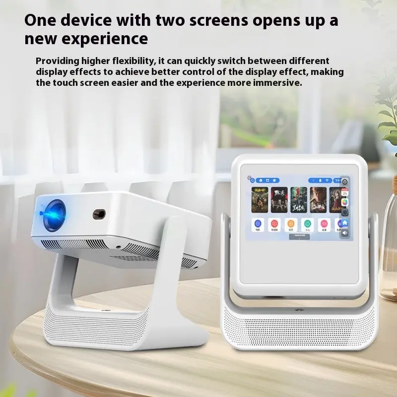 Ultra HD Smart Touchscreen PTZ Projector, Home Theater Dual Screen Device