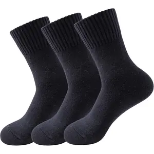 Womens Cozy Crew Socks Winter Knit Thick Soft Casual Calf Socks for Girl 3 Pairs Size 5-10