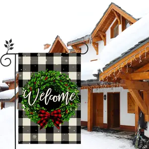 Christmas Garden Flag Set, Vertical Double-Sided Winter Decorations, Outdoor Holiday Yard Signs, Perfect Gift for Family & Friends