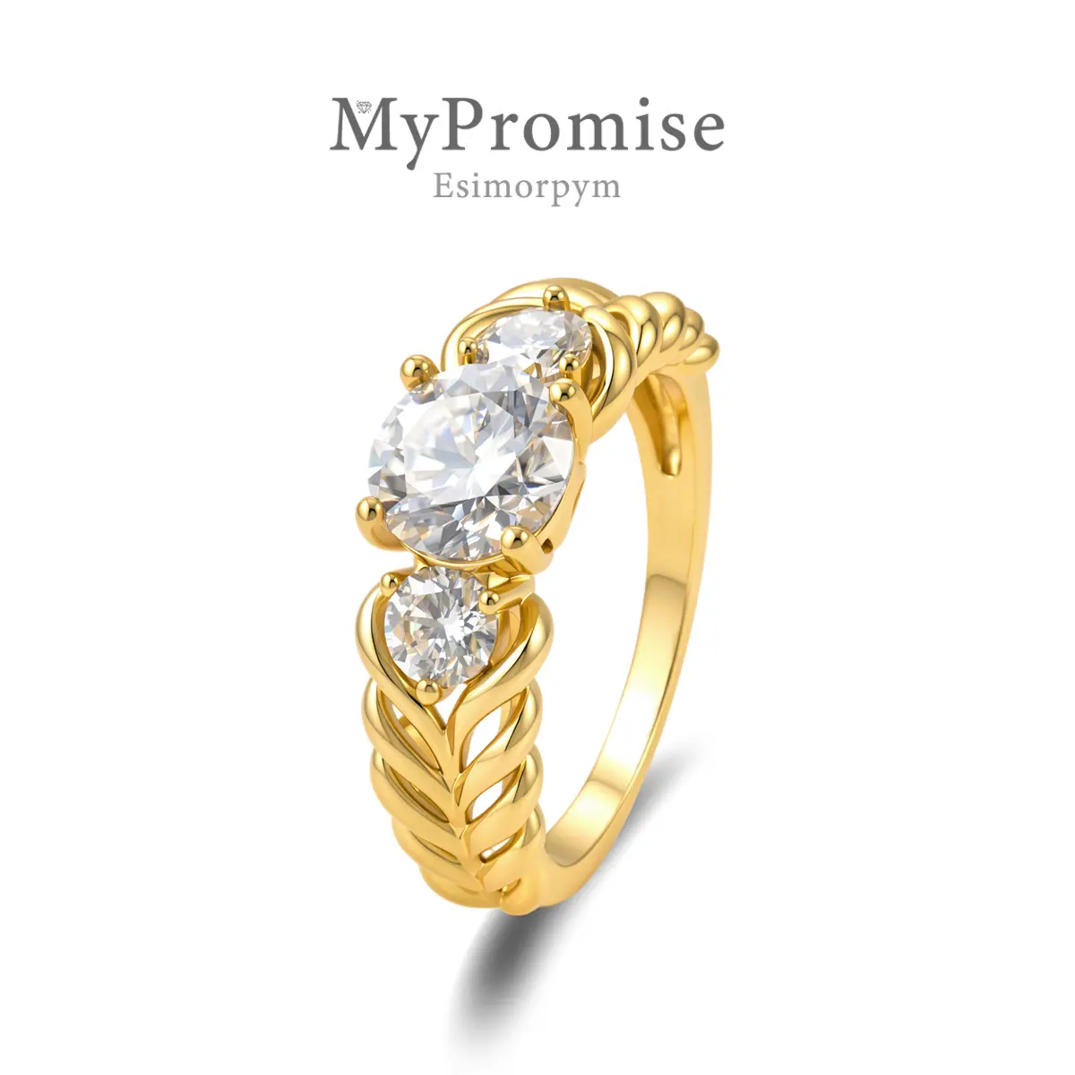 Moissanite 1.8ct Laurel Braided Vine Ring Silver-Plated Birthday Wedding Engagement Anniversary Valentine's Day Daily Wear