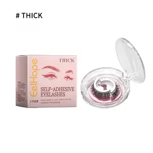 Eelhope Self-Adhesive False Eyelashes Lazy No Glue No Removal Self-Adhesive Thick Long Natural Multiple Eyelash Styles Makeup Synthetic Cosmetic