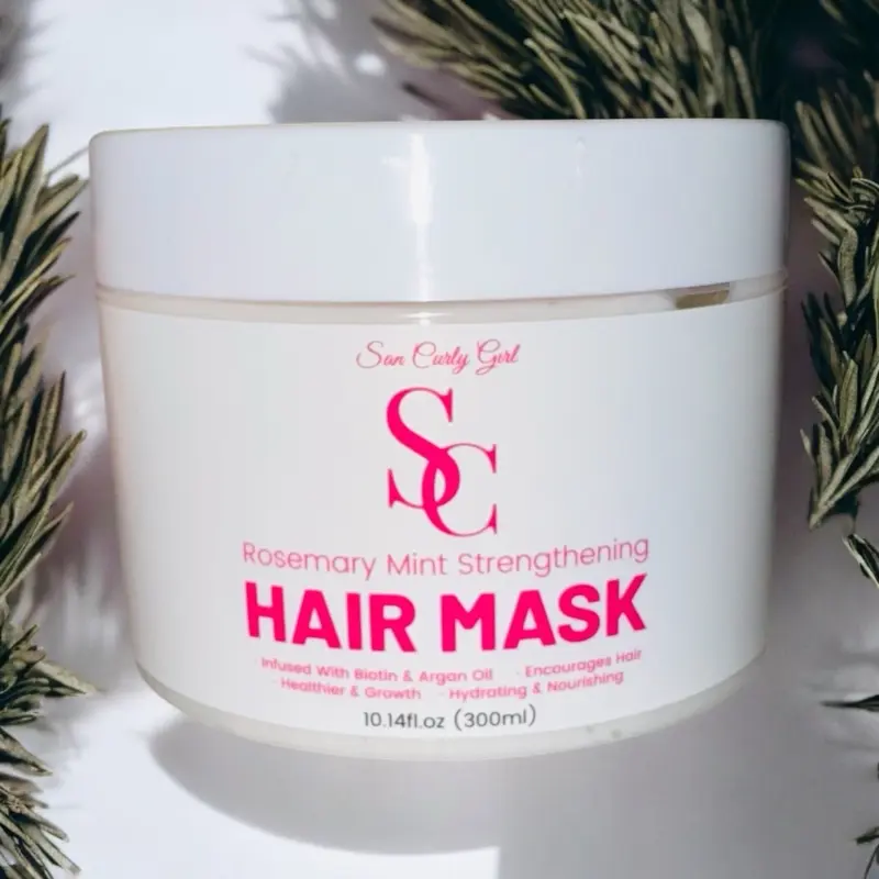 SC Rosemary Mint Strengthening Hair Mask with Biotin and Argan for Stronger Hair