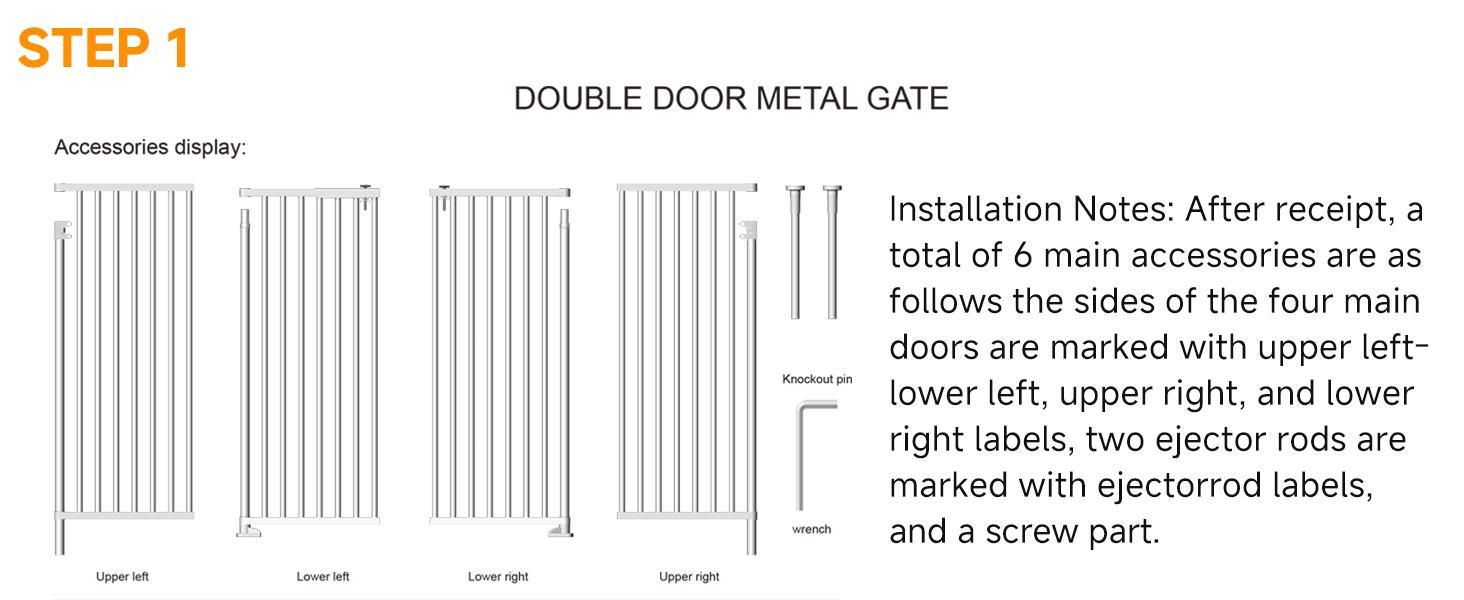 Naudacaa 76" Extra Tall Cat Gate for Doorway, 37.4"-40.5" Adjustable Wide, No Drilling Pressure Mounted Double Doors for Stairs/Hallways/House, 1.25" Narrower Bar Spacing Naudacaa 76" Extra Tall Cat Gate for Doorway, 37.4"-40.5" Adjustable Wide, No Drilling Pressure Mounted Double Doors for Stairs/Hallways/House, 1.25" Narrower Bar Spacing