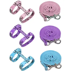 3 Pack Cat Leash and Harness Set, Lightweight Adjustable Collar Escape Proof for Cats