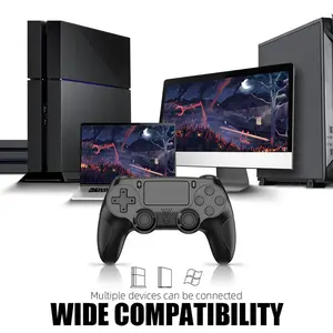 New Game Controller for Ps4/slim/pro/PC, Enhanced Gaming Experience with Dual Vibration, Dual Joystick & Touchpad, 3.5mm Audio Interface