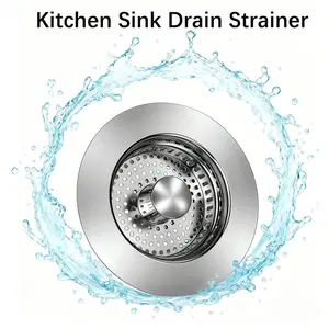 Universal Kitchen Sink Drain Filter Strainer Basket & Stopper, 3-in-1 Stainless Steel Design for Easy Waste Collection ,drain hole, removable stainless steel filter basket ,sink drain filter ,Installation Smooth