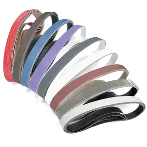 45 Pcs 1/2inch x 12inch 13x305mm Sanding Replacement Belts Set, 5 Each of 80 120 240 400 600 800 1000 3000 5000 Grits, for Woodworking Metal Polishing Air File Premium Aluminum