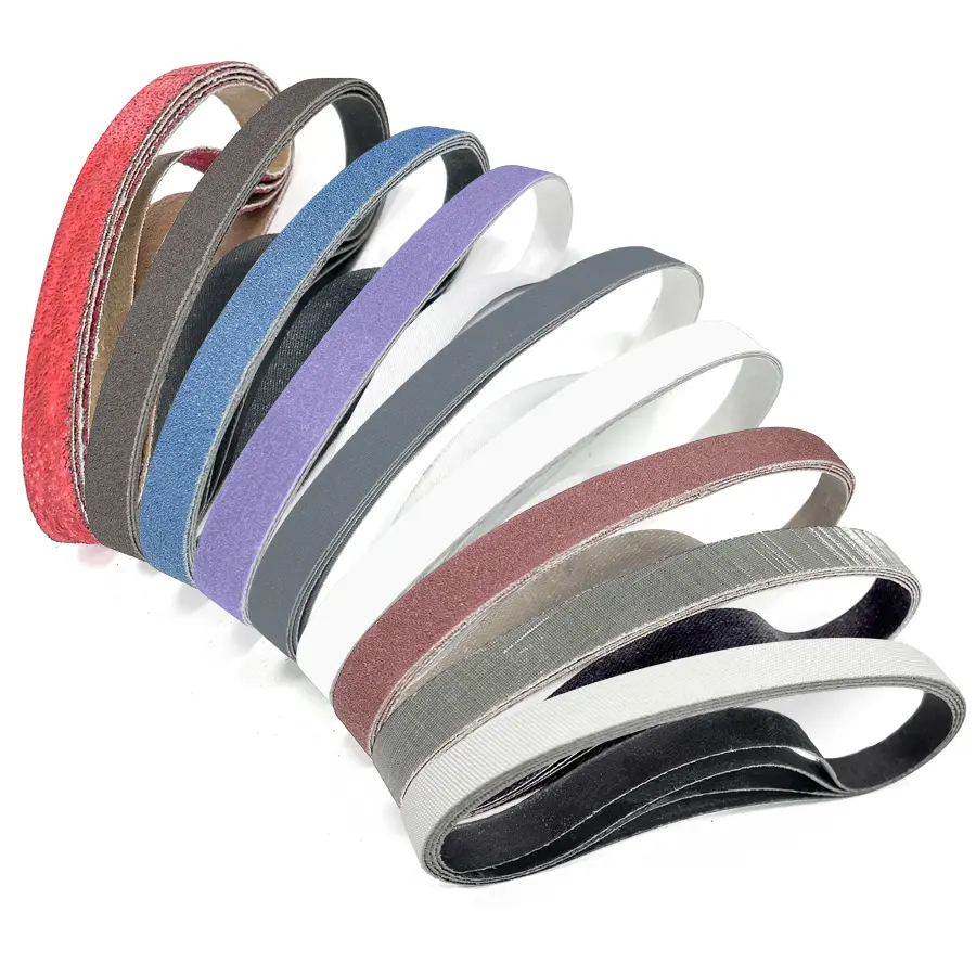 Fermi Abrasives 45-Pc Premium Aluminum Sanding Replacement Abrasive Belts Set, 1/2in x 12in (13x305mm) Hardware, Multiple Grits (5 Each of 80/120/240/400/600/800/1000/3000/5000) for Woodworking & Metal Polishing, 45 Pcs 1/2Inch X 12Inch 13X305mm Sanding B