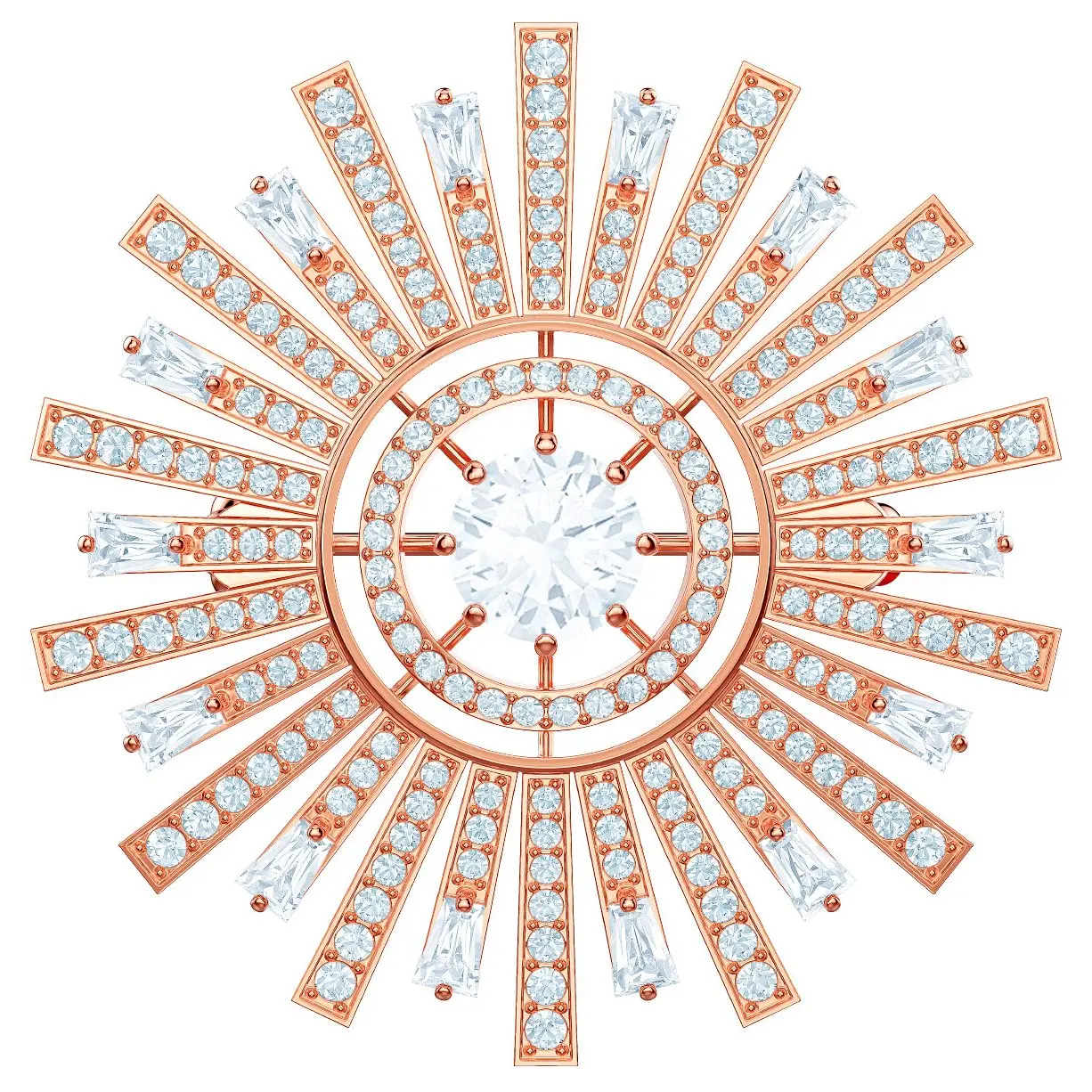 Swarovski Sunshine Brooch - White - Rose Gold Plating 5465415