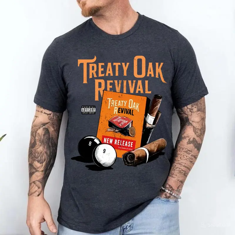 Treaty Oak Revival Bad State of Mind TShirt Hoodie Unisex Cotton 1Side, Music Graphy Tee, Rock Band Treaty Oak Revival, Gift for Him for Dad, Gift for Her for Mom NickaeanSpringaer