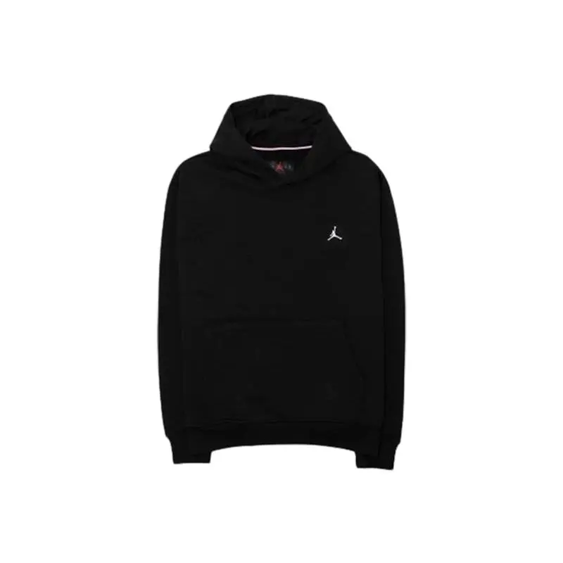 Jordan Air Jordan Essential Fleece Pullover Hoodie "Black" – Men's Pullover Hoodie Featuring Soft Fleece Fabric, Classic Jordan Branding, Adjustable Drawcord Hood, Kangaroo Pocket, Ribbed Cuffs and Hem, and Comfortable Everyday Design Perfect for Casual