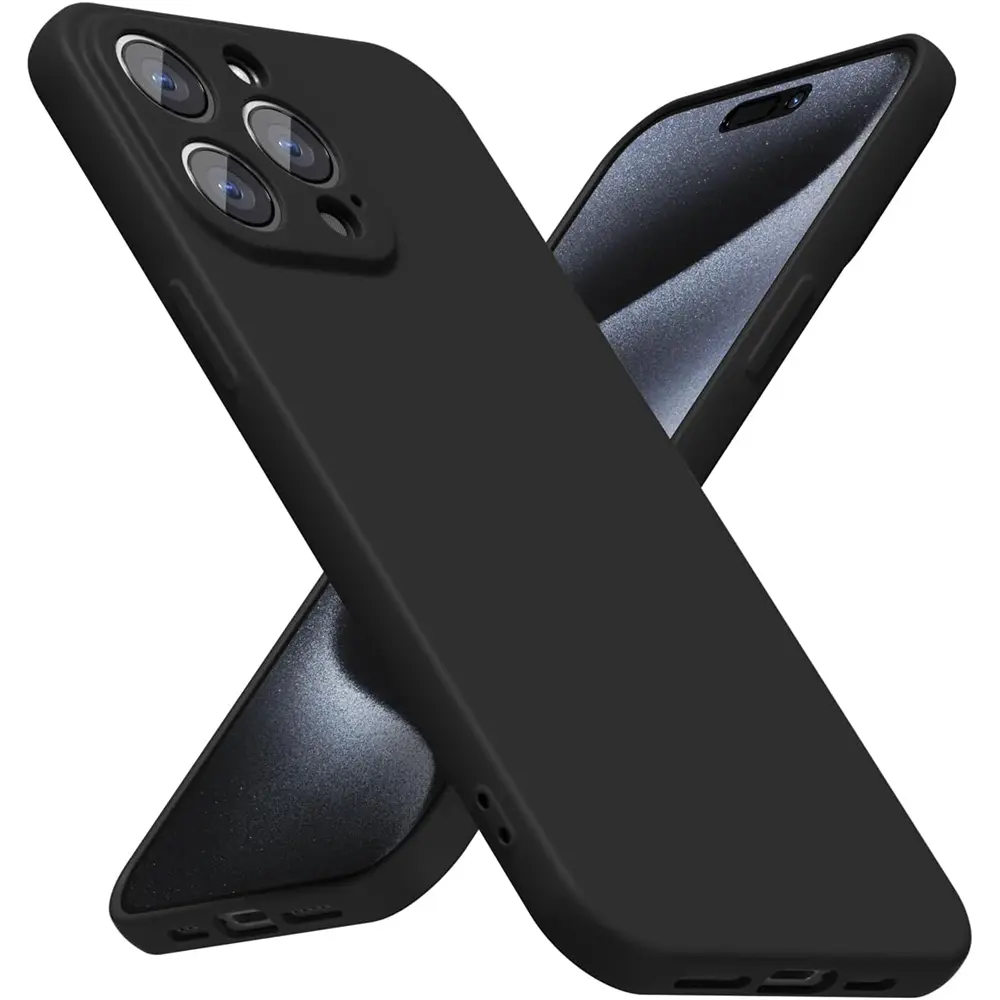 Luxury Square Candy Color Silicone Soft Case, Shockproof Protective Cover for iPhone 16 Pro Max, 16, 15, 14, 13, 12, 11 Pro Max Plus, Matte Mobile Phone Accessories