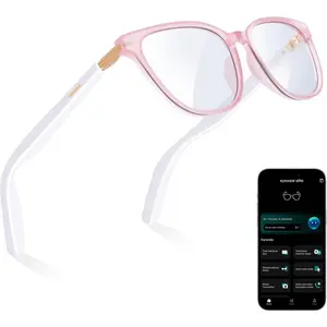 AI Smart Wearable Glasses for Men & Women - Wireless, Minimalist Design, ChatGPT-Powered, Real-Time Translation, Photochromic Lens, Music Player, Hands-Free Calling, UV & Blue Light Protection, Thin Temples, Bluetooth-Enabled