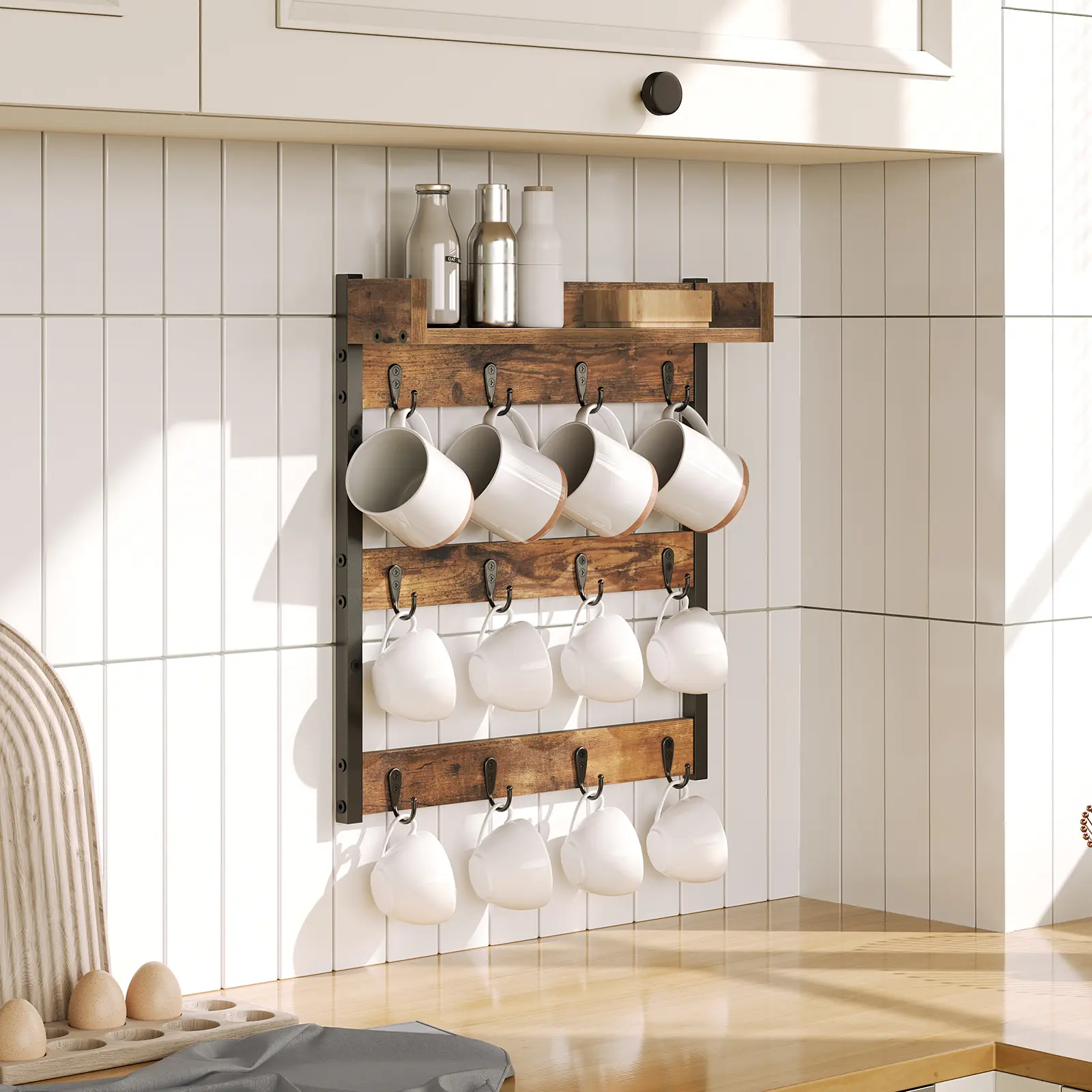 YATINEY Coffee Mug Holder Stand, 3 Tier Mug Tree Holder Rack, Mug Cup Rack Stand, Coffee Mug Rack 12 Cups, for Kitchen and Coffee Station #SummerVibes#DealsforYouDays #SummerGarden