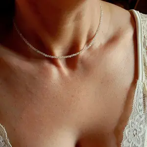 Natural Dainty White Moonstone 2mm Tiny Beads Choker Minimalist Crystal Healing Natural Stone Necklace Gift For Her