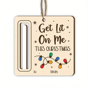 Wooden Christmas Money Holder, 1 Count Colorful DIY Christmas Tree Ornament, Money Clip, Holiday Decorations, for Home Festive Atmosphere
