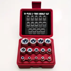 14-Piece E-Type Hex Socket Set, Combination Wrench, Star Shape Sockets, Car Repair Tool, Torque Socket, Improve Efficiency!