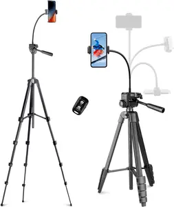 Extendable Phone Tripod with Flexible Gooseneck and Wireless Remote for iPhone and Cellphone Photography - Accessories